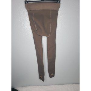 High Rise Leggings Dance Ballet Athletic, Opening For Heel Fleece Lined